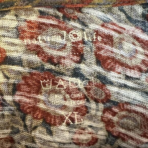 Natural Life Shirt Womens XL Boho Floral Lightweight Long Sleeve Pullover Top - Picture 8 of 9